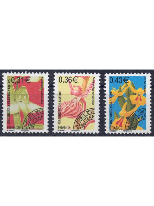 FRANCE 2008 Pre-cancelled (Flowers) 3v MNH**