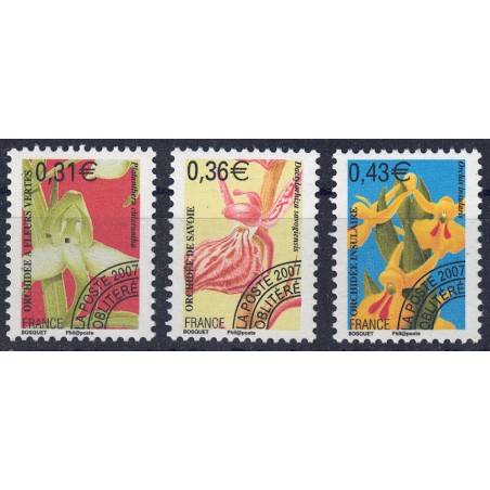 FRANCE 2008 Pre-cancelled (Flowers) 3v MNH**