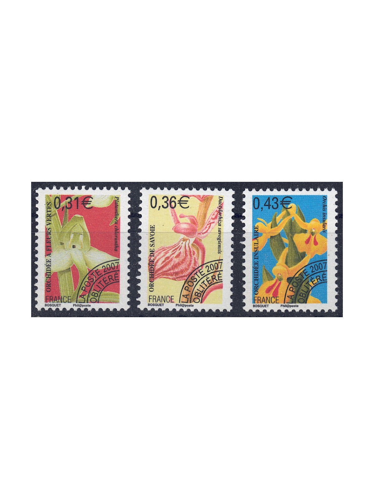 FRANCE 2008 Pre-cancelled (Flowers) 3v MNH**
