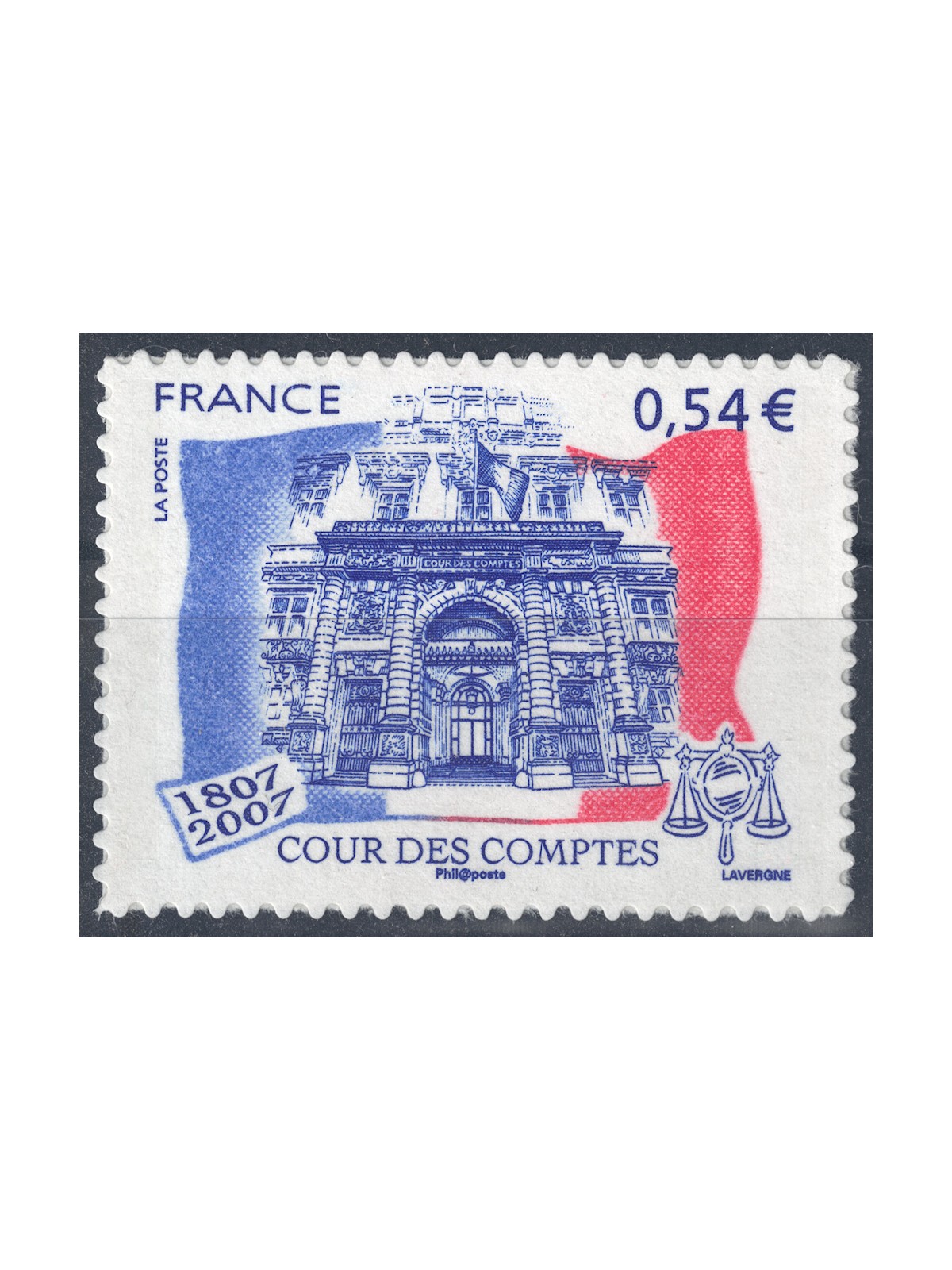 FRANCE 2007 Court of Auditors (self-adhesive) MNH**