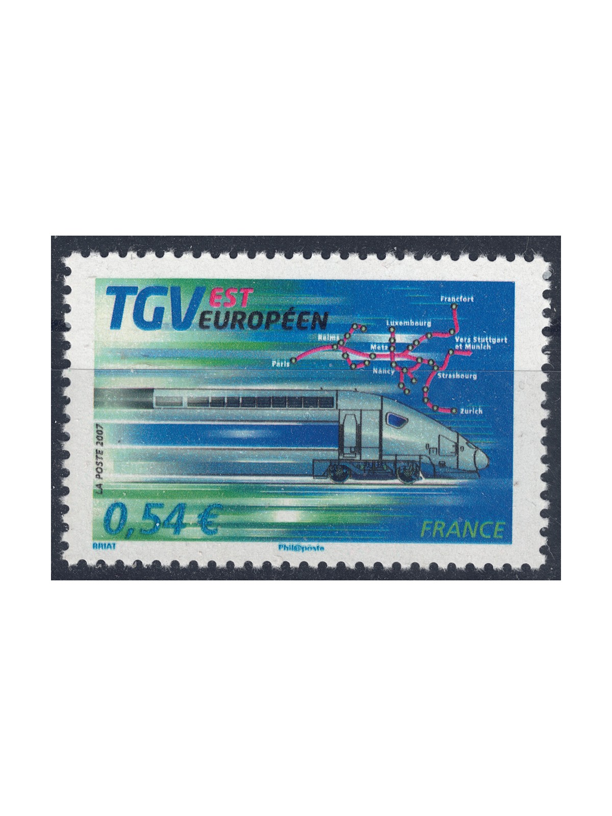 FRANCE 2007 TGV Est MNH**