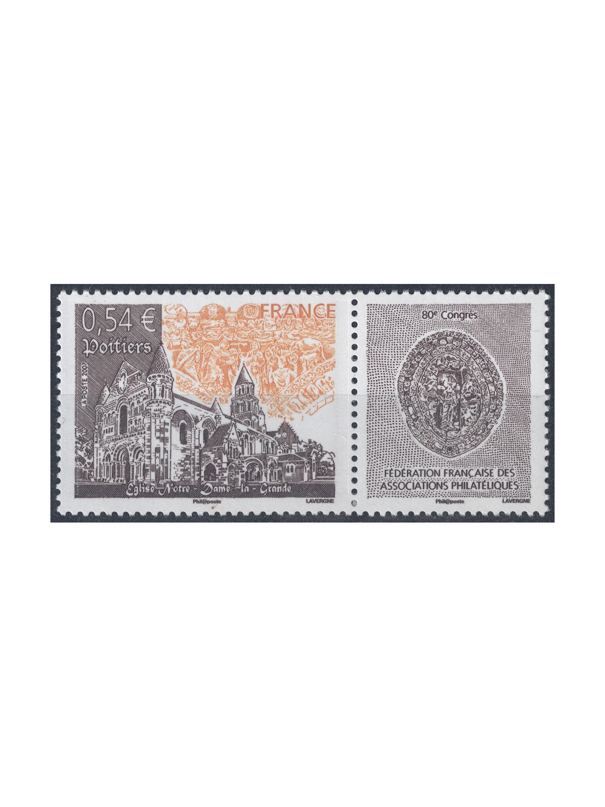 FRANCIA 2007 Società Filateliche Francesi (Poitiers) MNH**