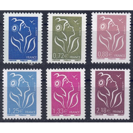 FRANCE 2008 Marianne of the French 6v MNH**