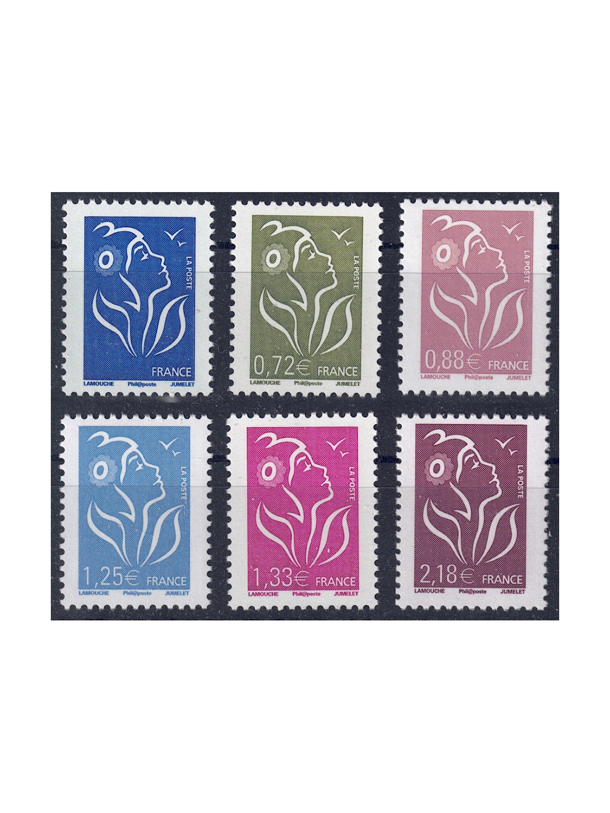 FRANCE 2008 Marianne of the French 6v MNH**