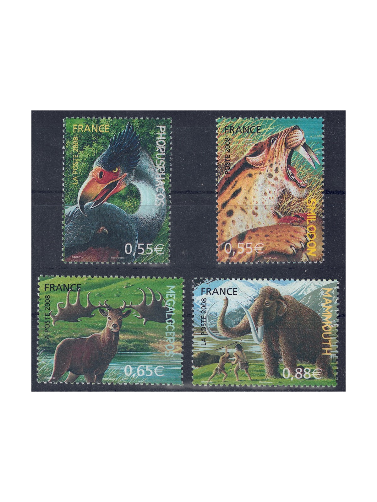 FRANCIA 2008 Animali preistorici 4v MNH**