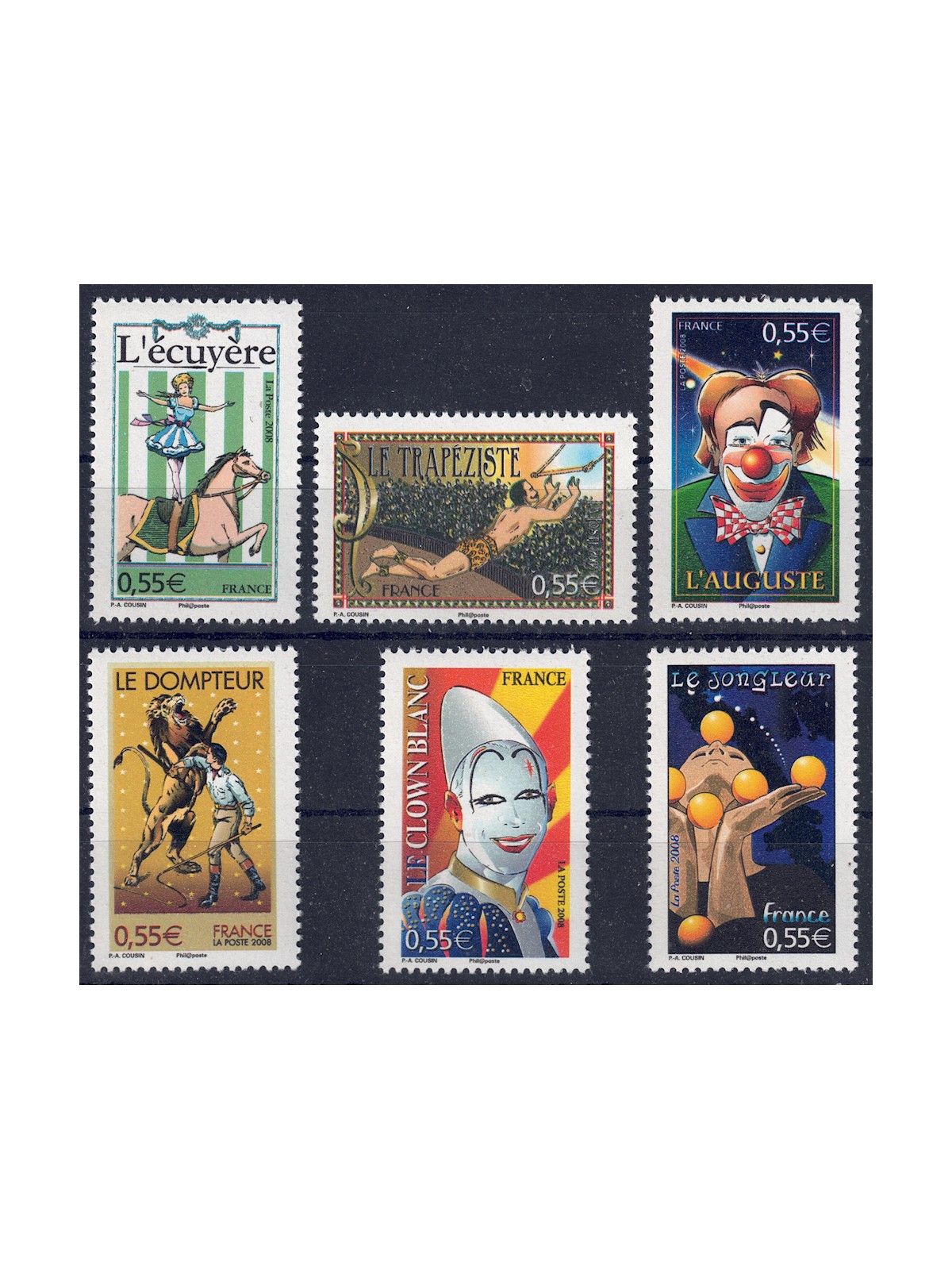 FRANCIA 2008 Croce Rossa (Il Circo) 6v MNH**