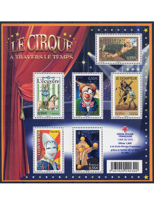 FRANCIA 2008 Croce Rossa (Il Circo) BF MNH**
