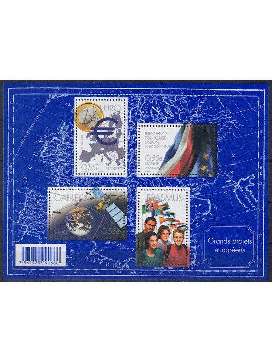 FRANCE 2008 European projects s/s MNH**