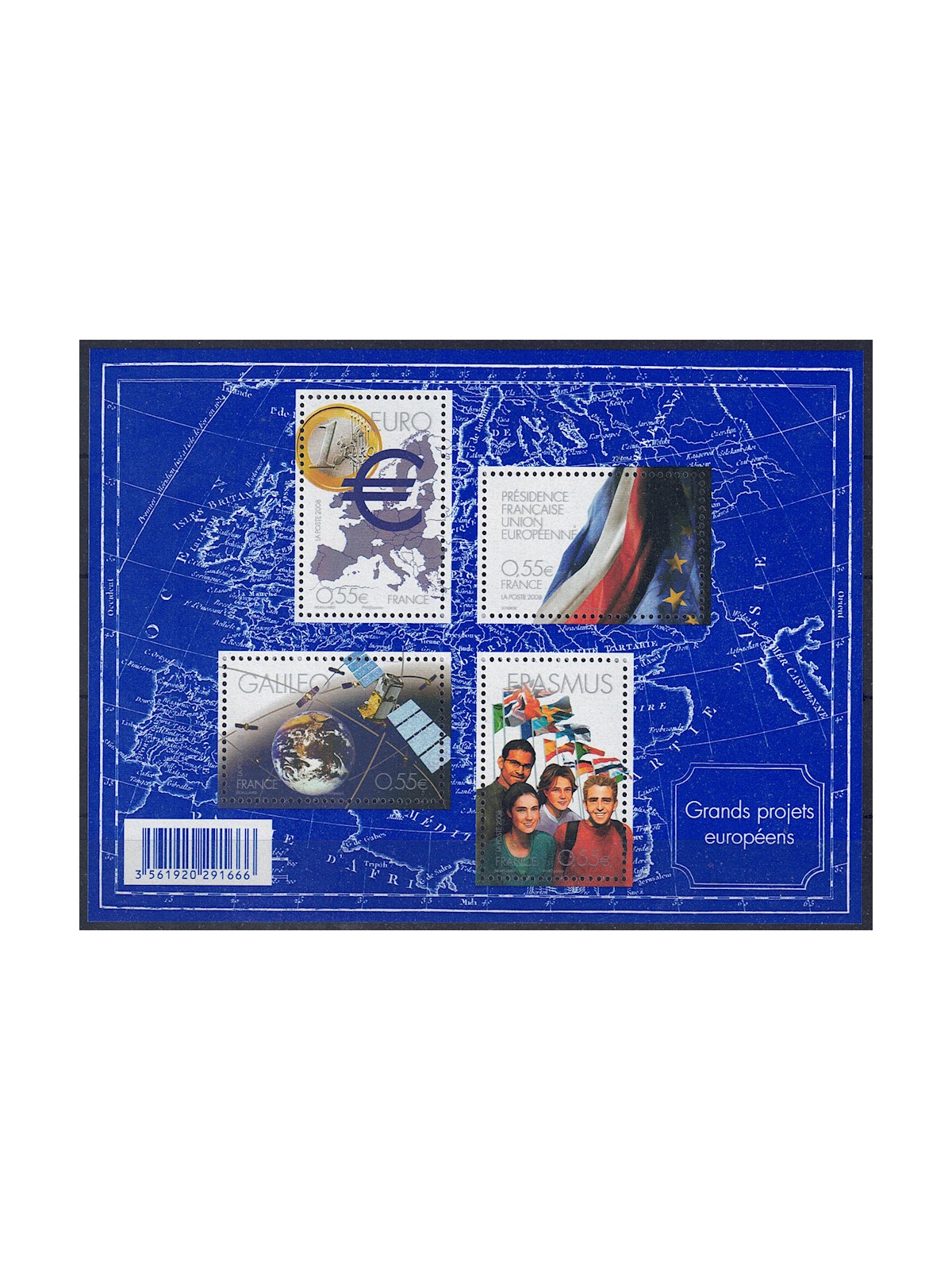 FRANCE 2008 European projects s/s MNH**