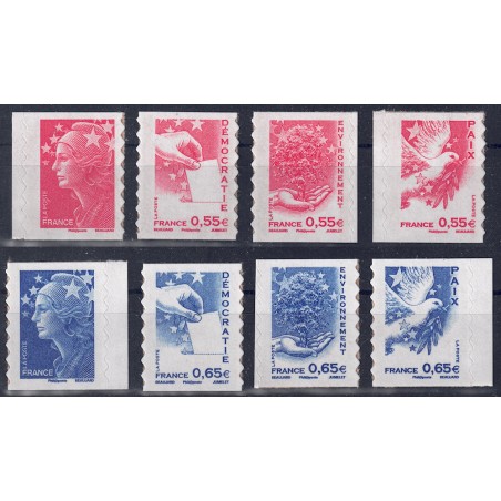 FRANCE 2008 Marianne of Europe 8v MNH**