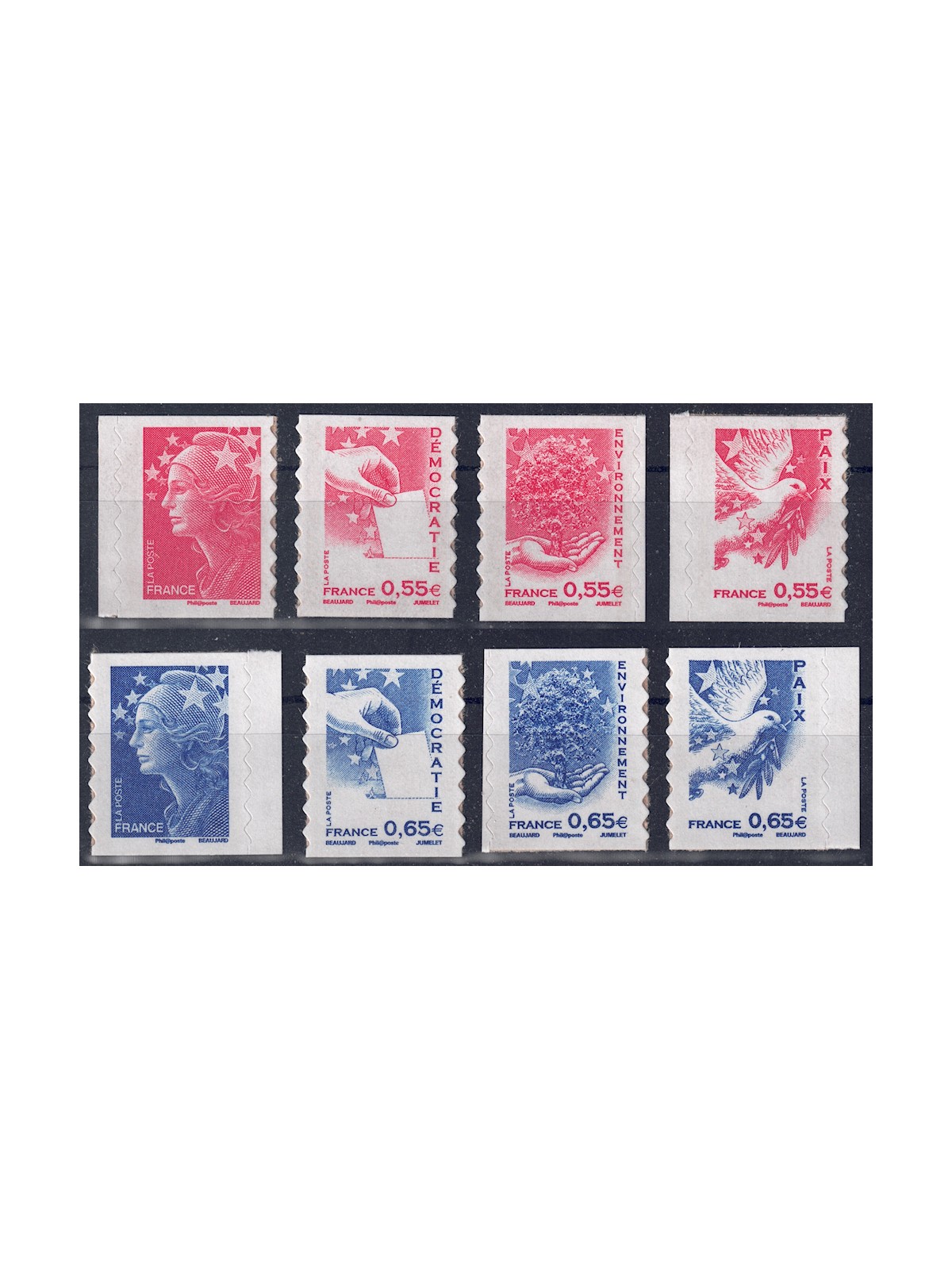 FRANCE 2008 Marianne of Europe 8v MNH**