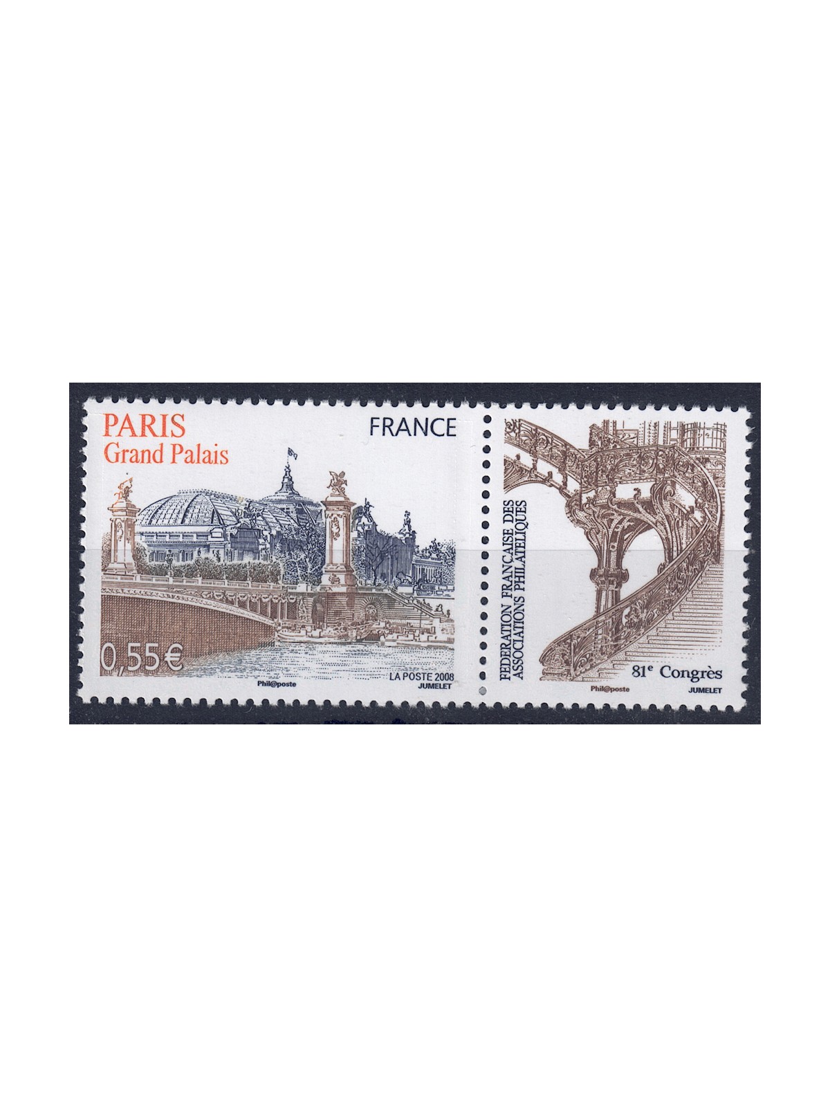 FRANCIA 2008 Società Filateliche Francesi (Parigi) MNH**
