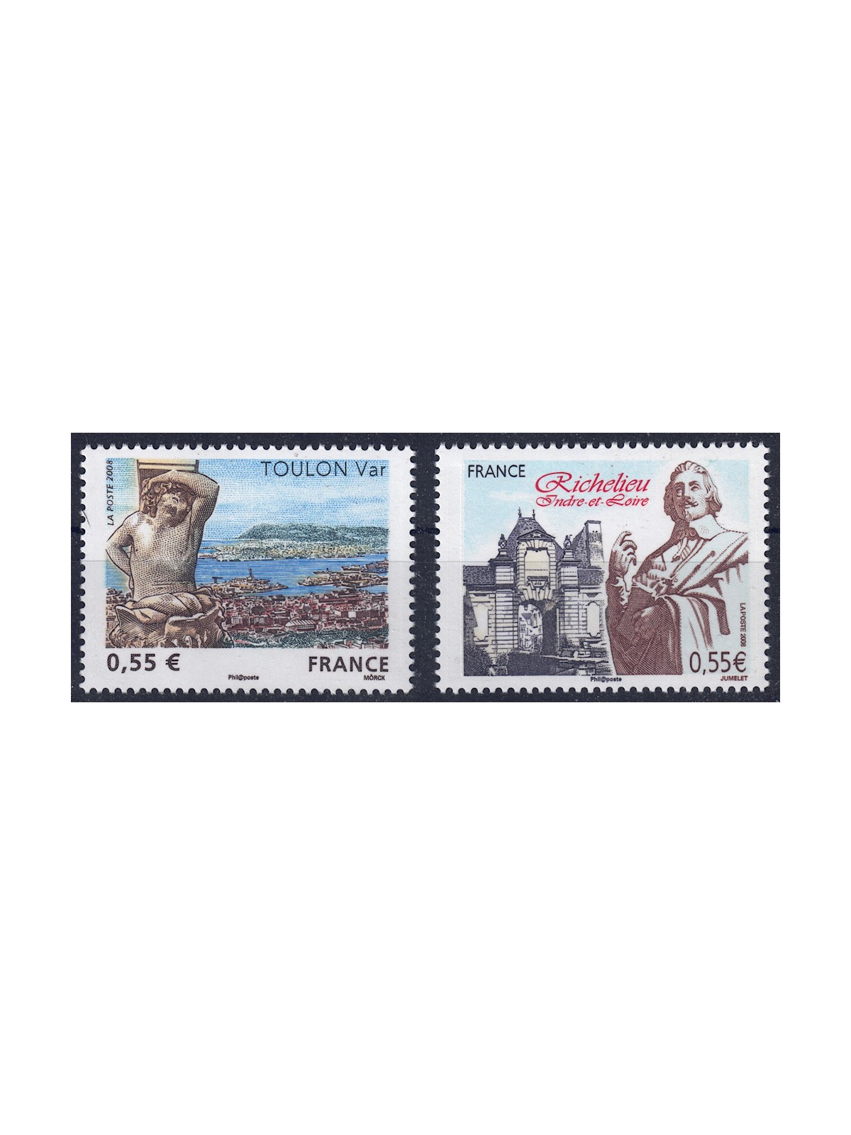 FRANCE 2008 Tourist (Toulon and Richelieu) 2v MNH**