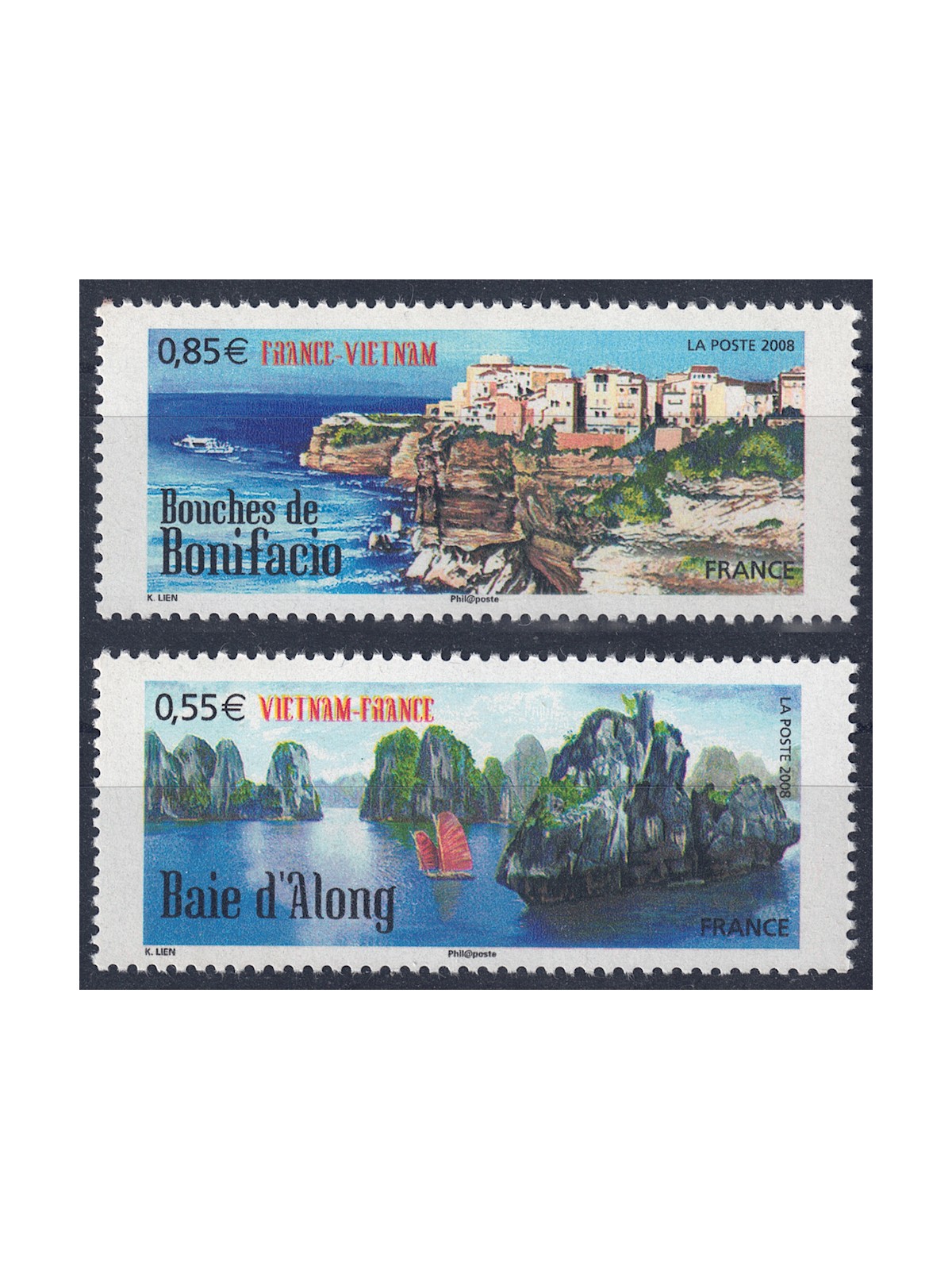 FRANCIA 2008 Paesaggi di Francia e Vietnam 2v MNH**
