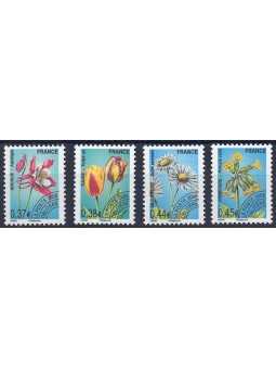 FRANCE 2008 Pre-cancelled (Flowers) 4v MNH**