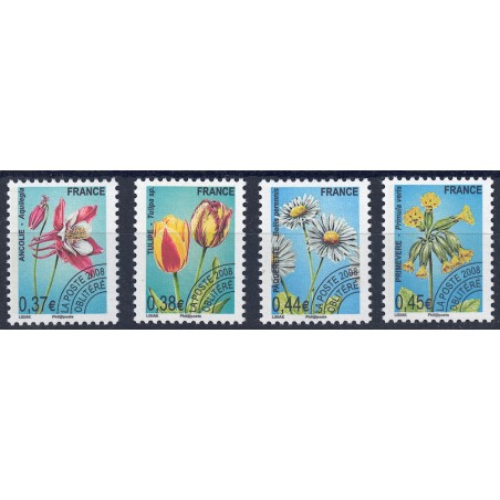 FRANCIA 2008 Preannullati (Fiori) 4v MNH**