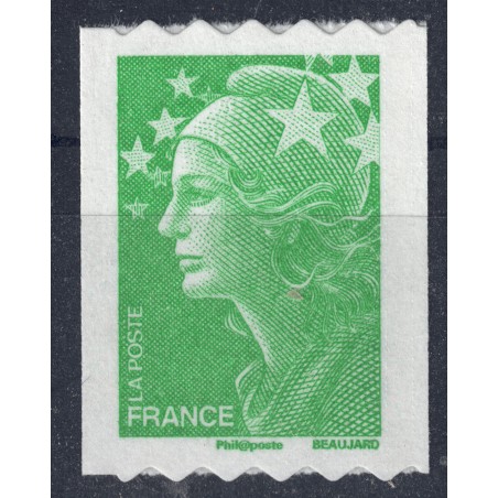 FRANCE 2008 Marianne and Europe 50c green (s-a coil) MNH**