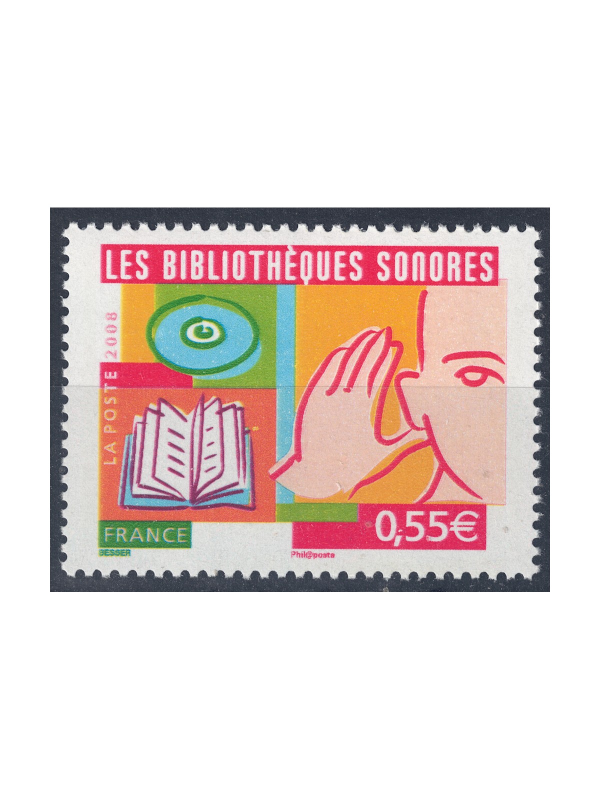 FRANCE 2008 Sound libraries MNH**