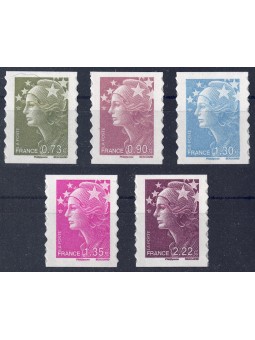 FRANCIA 2009 Marianna e l'Europa 5v ad. MNH**