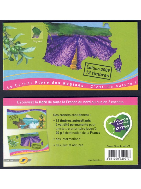 FRANCE 2009 Flora of the regions (The South) booklet MNH**