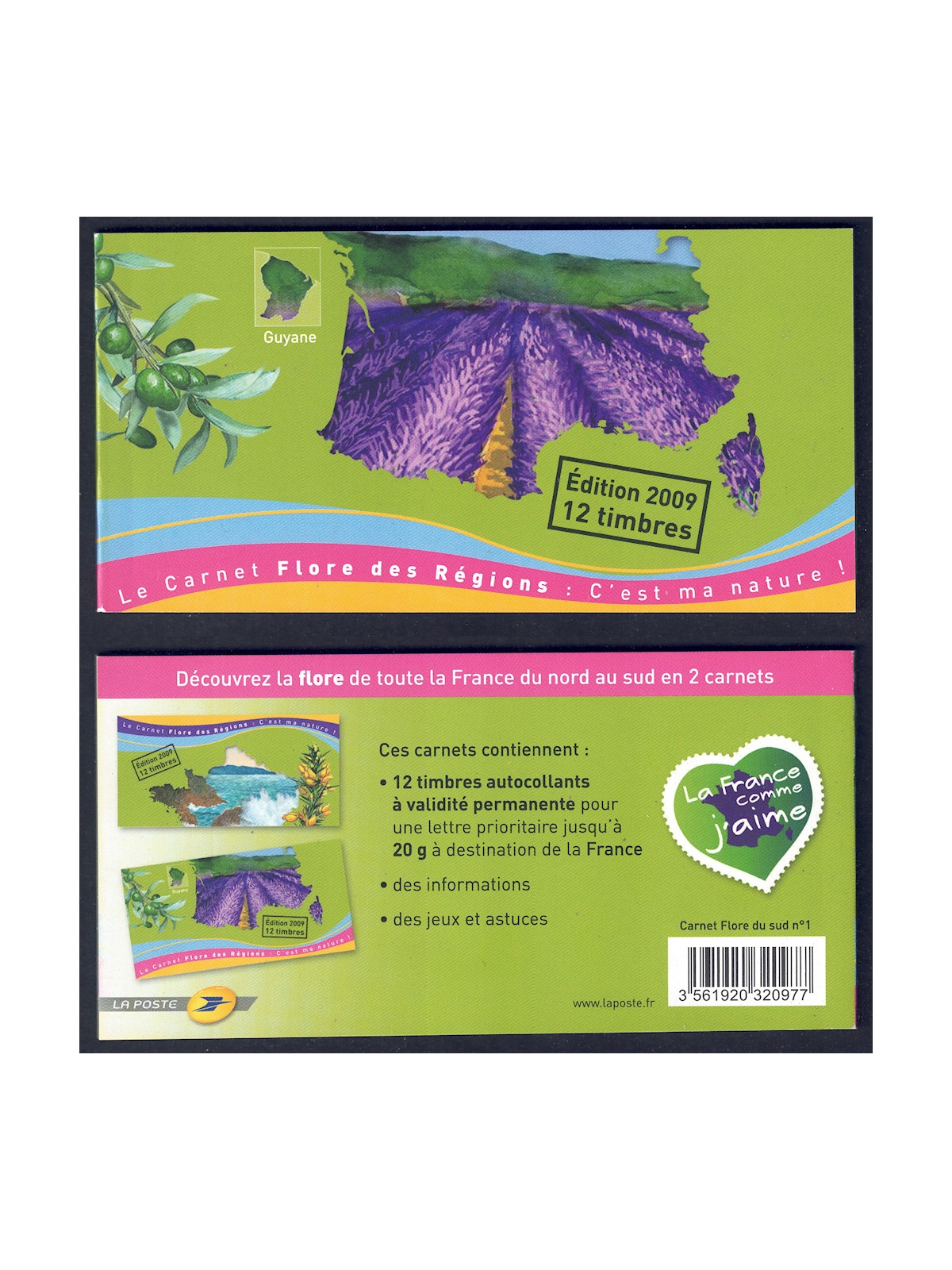 FRANCE 2009 Flora of the regions (The South) booklet MNH**