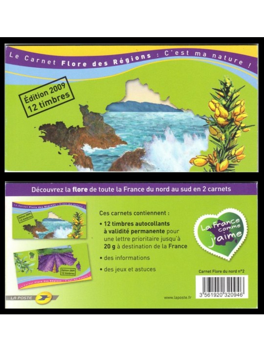 FRANCE 2009 Flora of the regions (The North) booklet MNH**