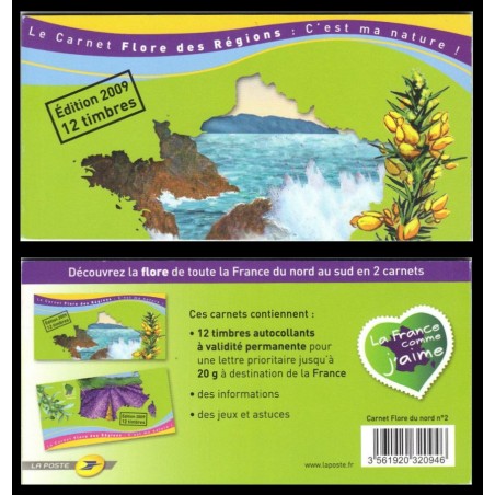 FRANCE 2009 Flora of the regions (The North) booklet MNH**