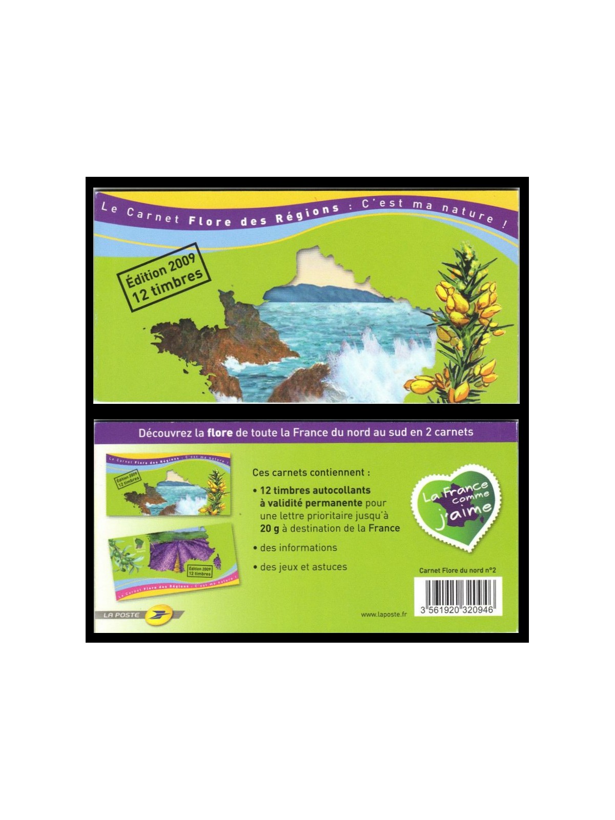 FRANCE 2009 Flora of the regions (The North) booklet MNH**