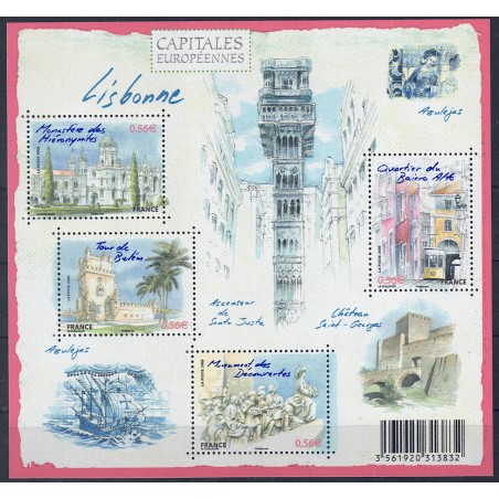 FRANCE 2009 European Capitals (Lisbon) s/s MNH**