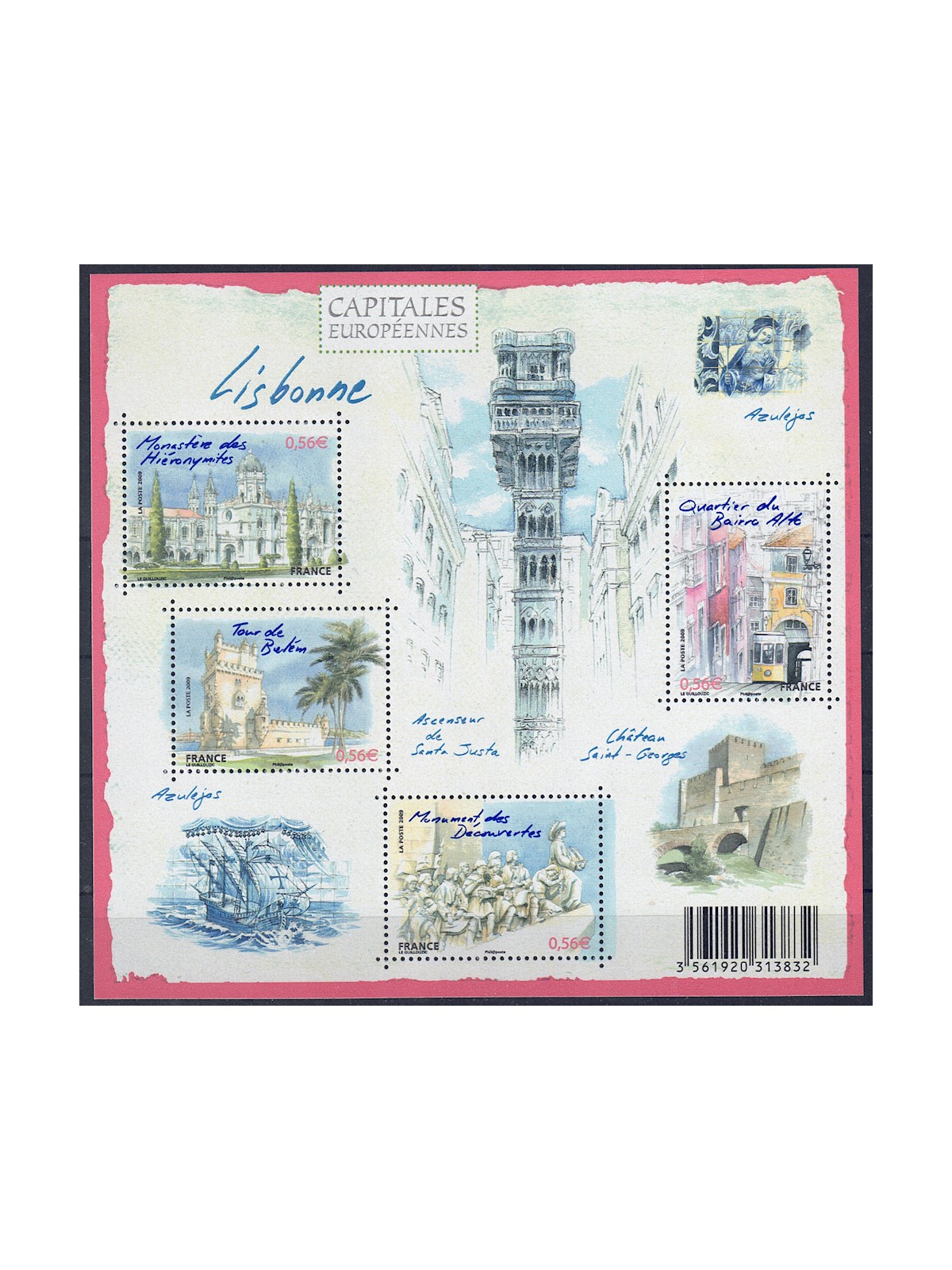 FRANCIA 2009 Capitali europee (Lisbona) BF MNH**