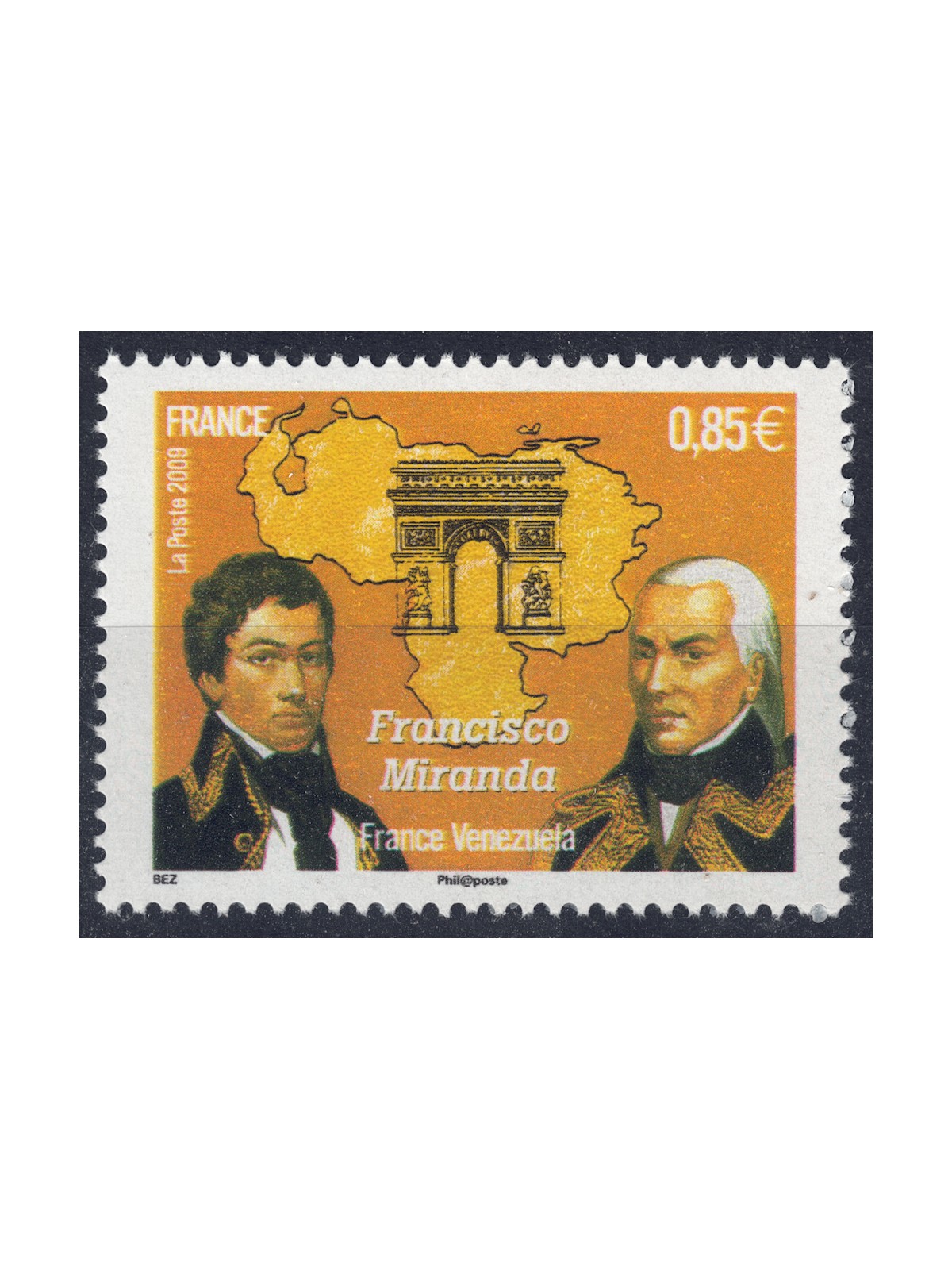 FRANCE 2009 Francisco de Miranda MNH**