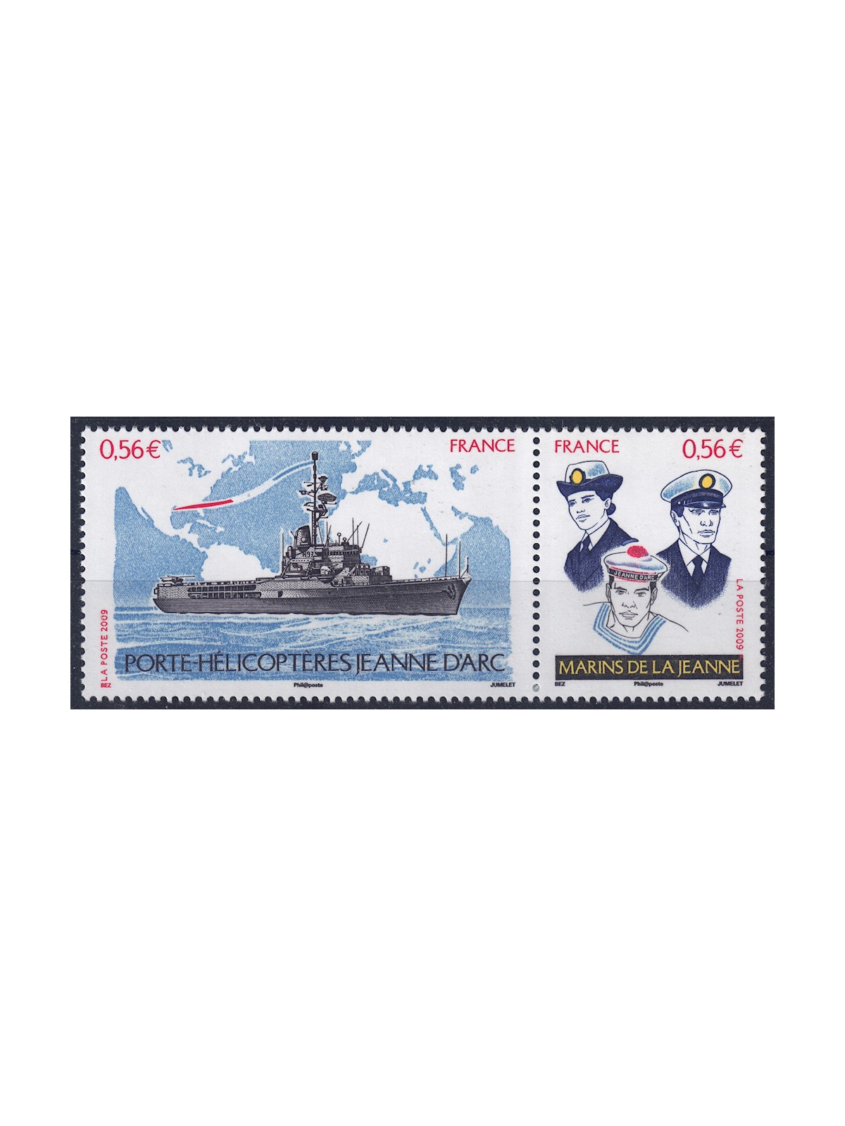 FRANCE 2009 Ship Jeanne d'Arc 2v MNH**