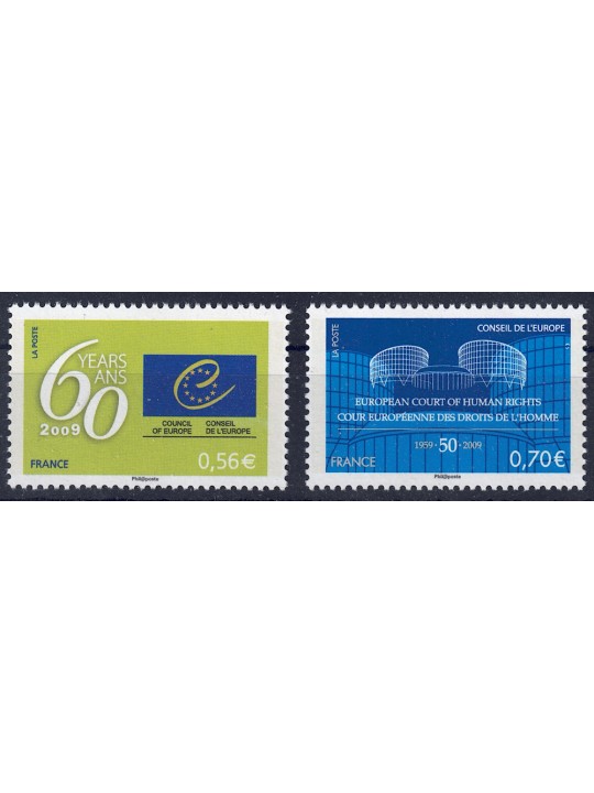 FRANCE 2009 Service (Council of Europe) 2v MNH**