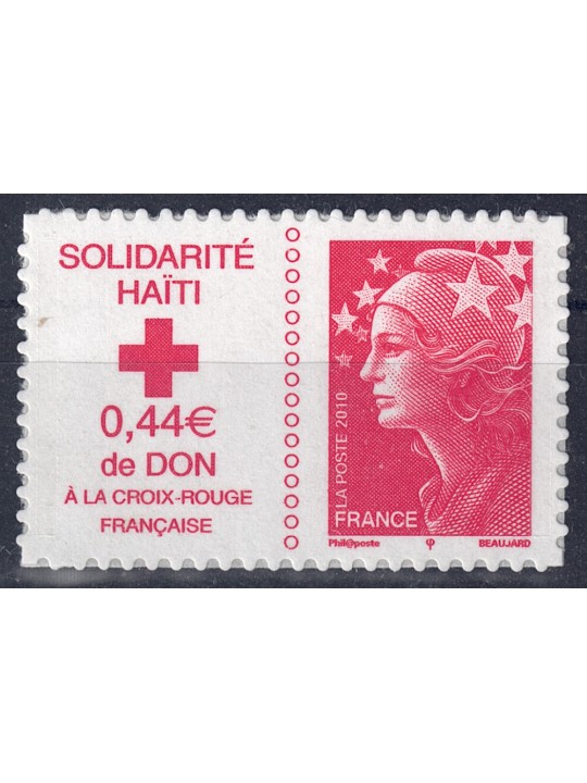 FRANCE 2010 Solidarity for Haiti s-a MNH**