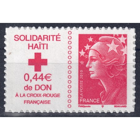FRANCIA 2010 Solidarietà per Haiti (adesivo) MNH**