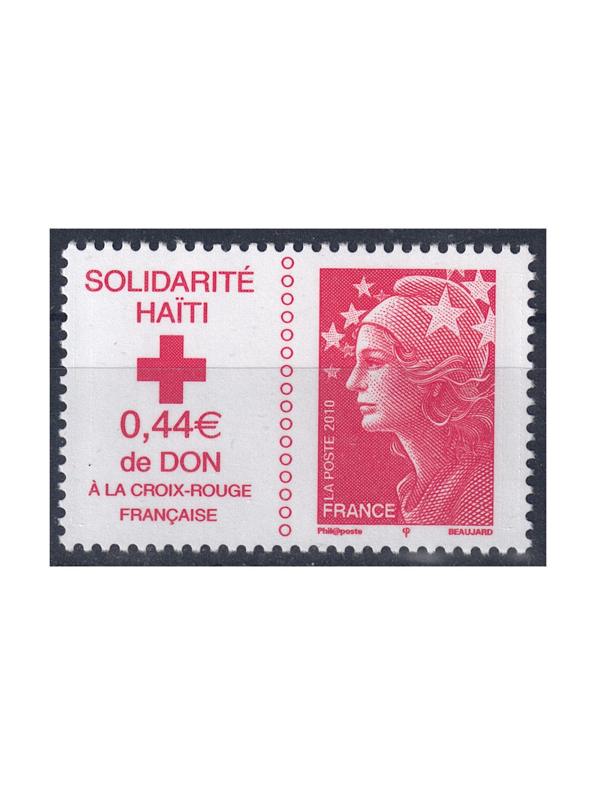 FRANCE 2010 Solidarity for Haiti MNH**