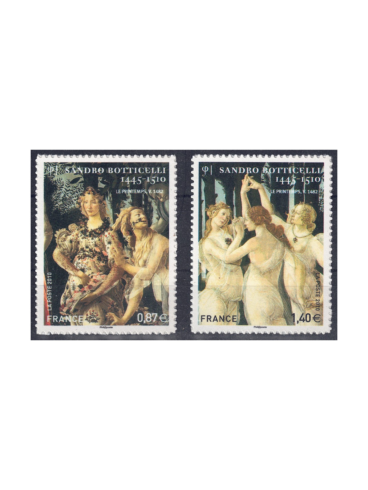 FRANCE 2010 Art (Sandro Botticelli) 2v MNH**
