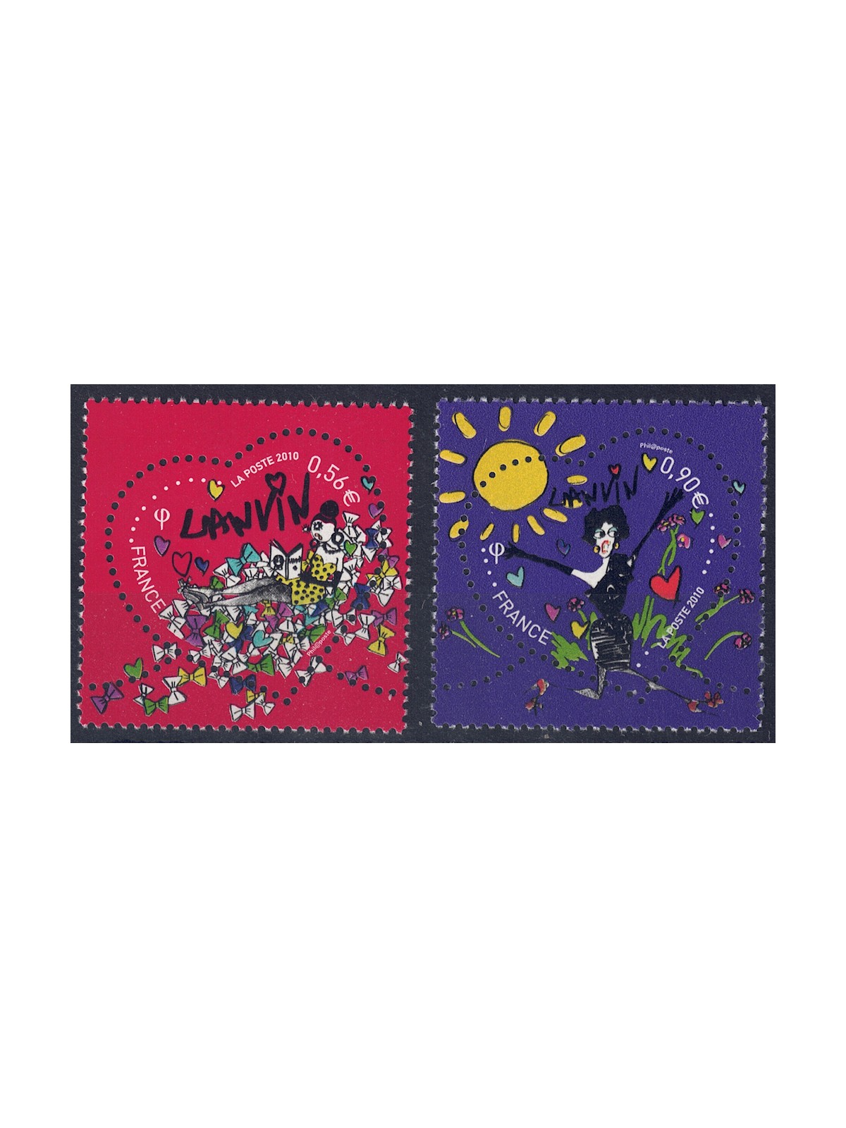 FRANCE 2010 Valentine's Day (Lanvin) 2v MNH**