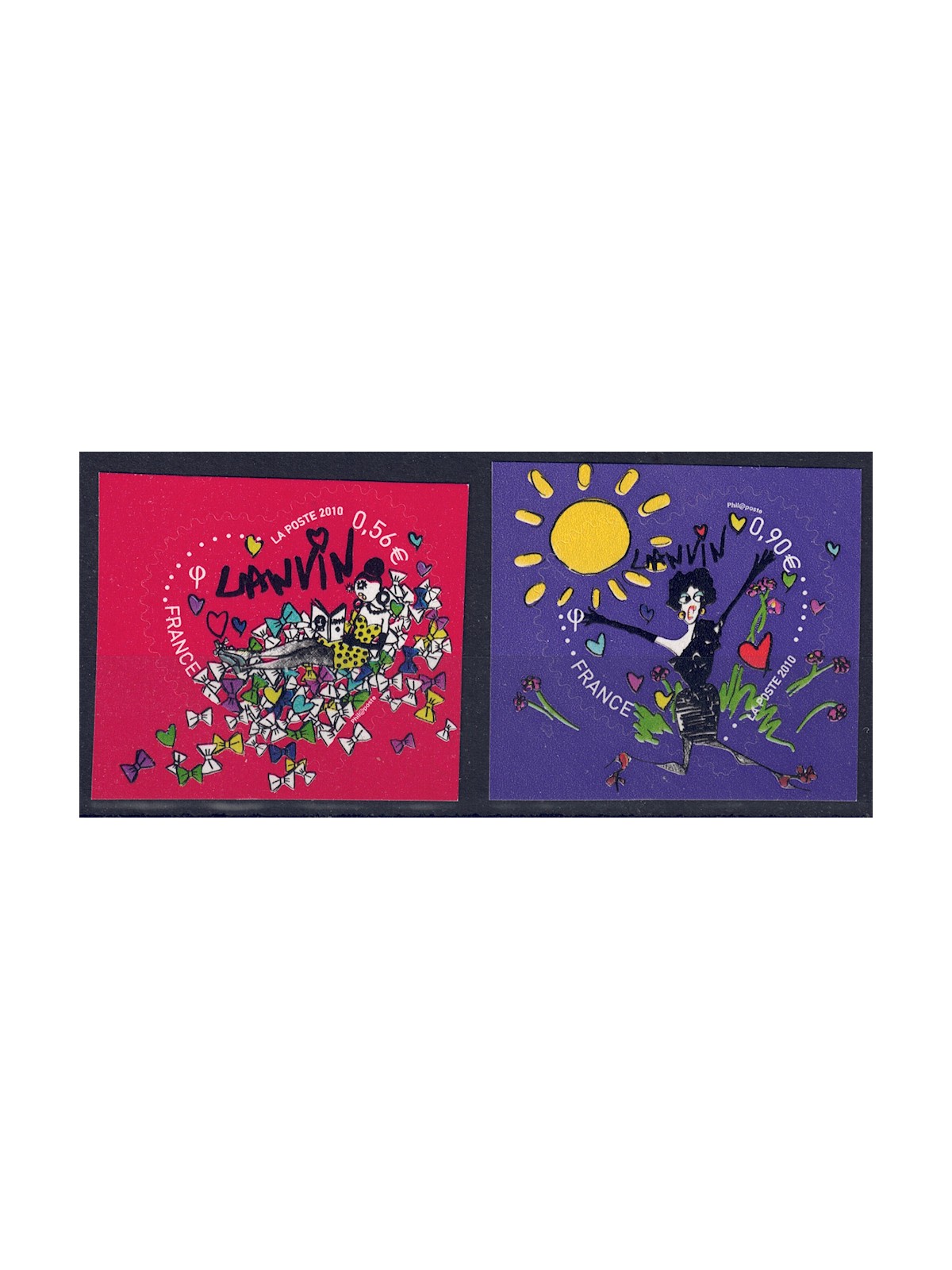 FRANCE 2009 Valentine's Day (Lanvin) 2v s-a MNH**
