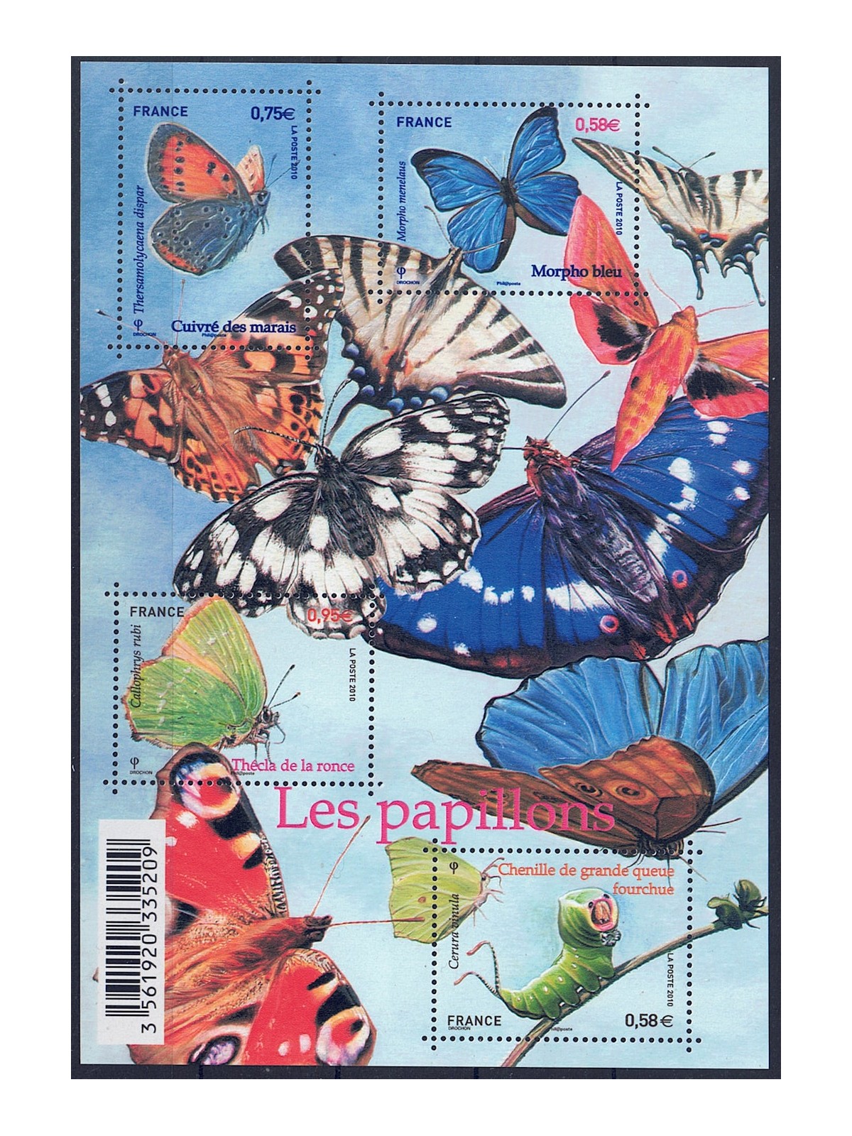 FRANCIA 2010 Farfalle BF MNH**