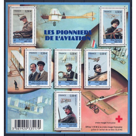 FRANCE 2010 Aviation Pioneers s/s MNH**