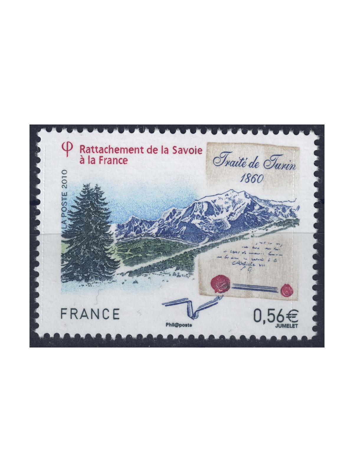 FRANCIA 2010 Trattato di Torino MNH**