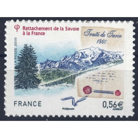 FRANCIA 2010 Trattato di Torino (adesivo) MNH**