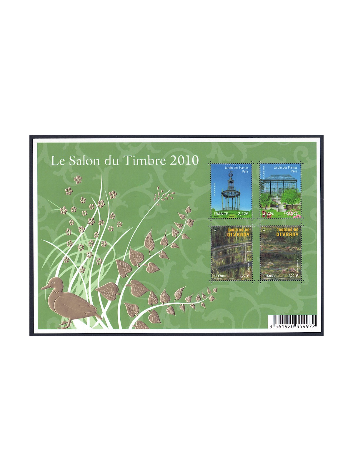 FRANCIA 2010 Salon du Timbre BF MNH**