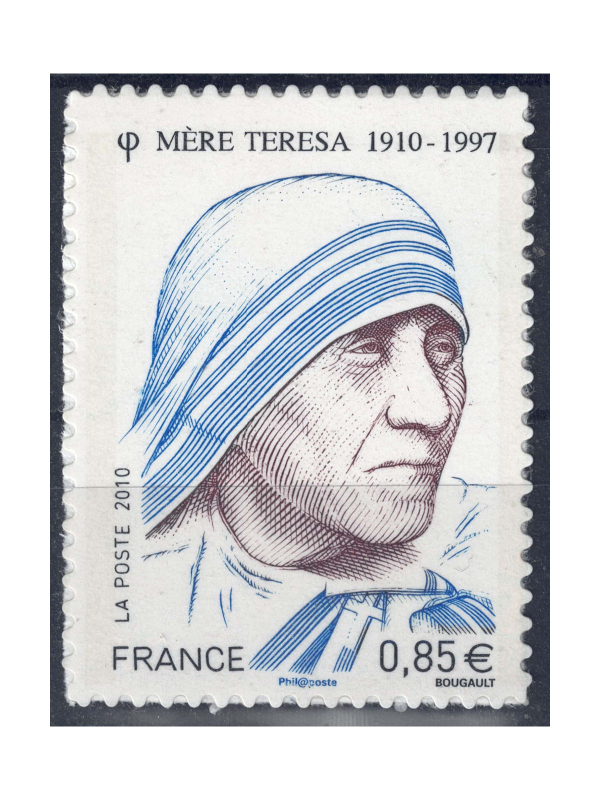 FRANCE 2010 Mother Teresa (s-a) MNH**