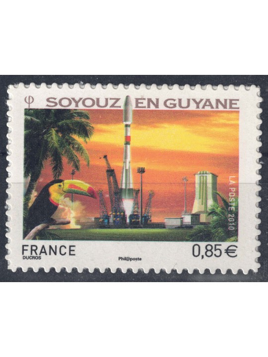FRANCIA 2010 Veicolo spaziale Soyuz (adesivo) MNH**