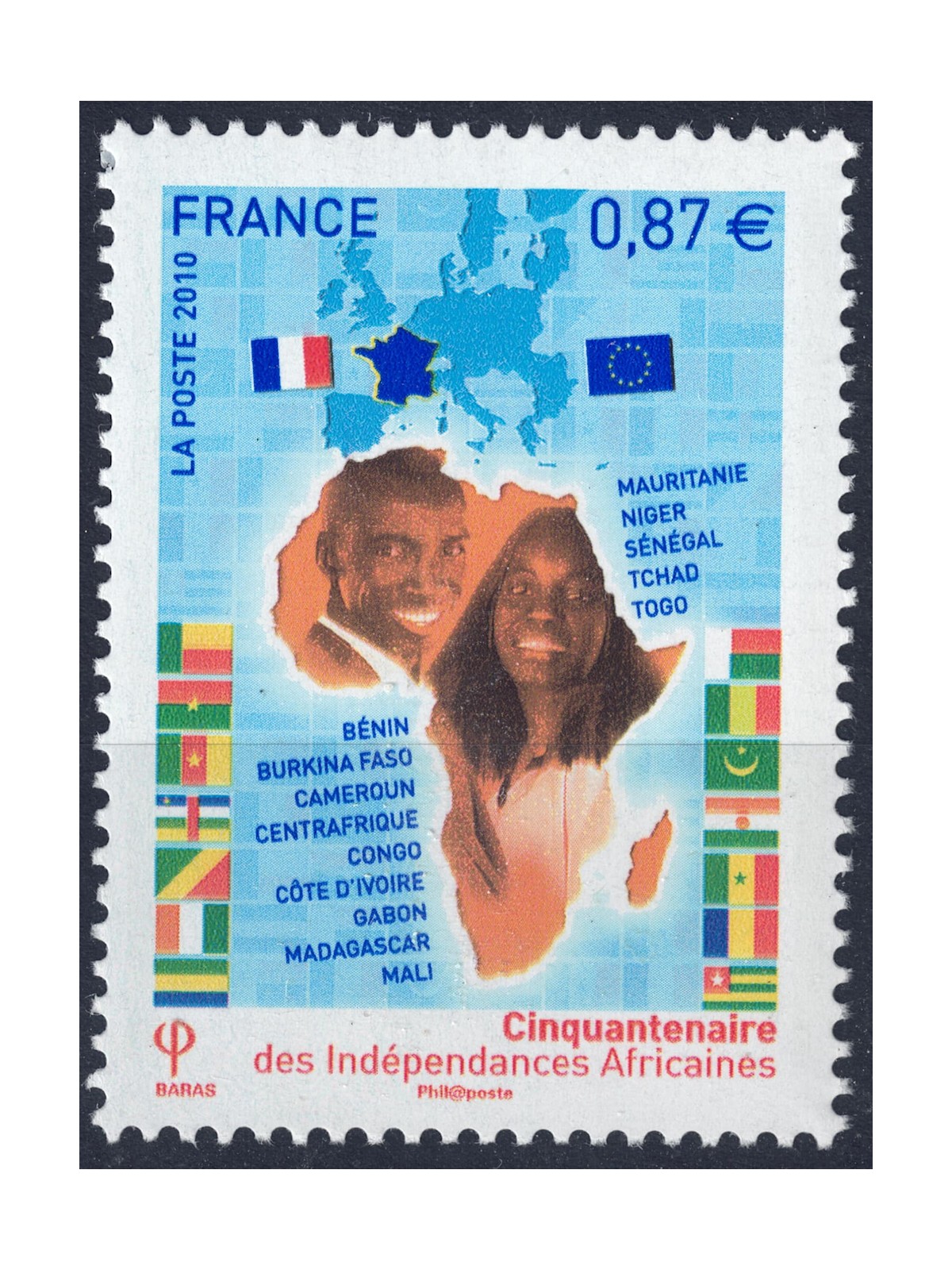FRANCIA 2010 Indipendenza Colonie MNH**