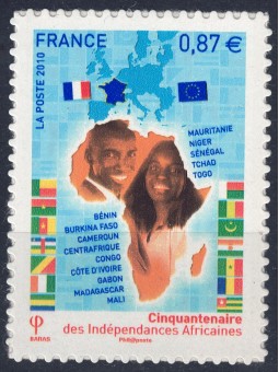 FRANCIA 2010 Indipendenza Colonie (adesivo) MNH**
