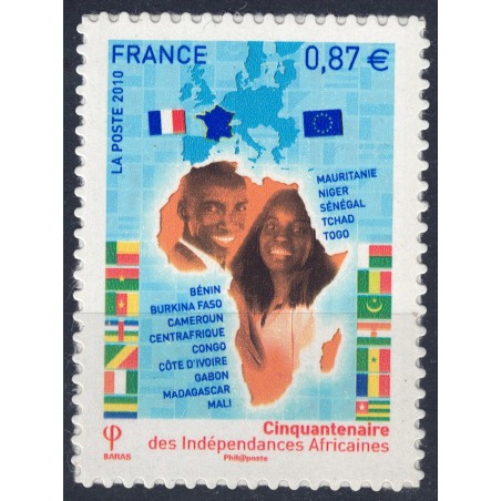 FRANCIA 2010 Indipendenza Colonie (adesivo) MNH**