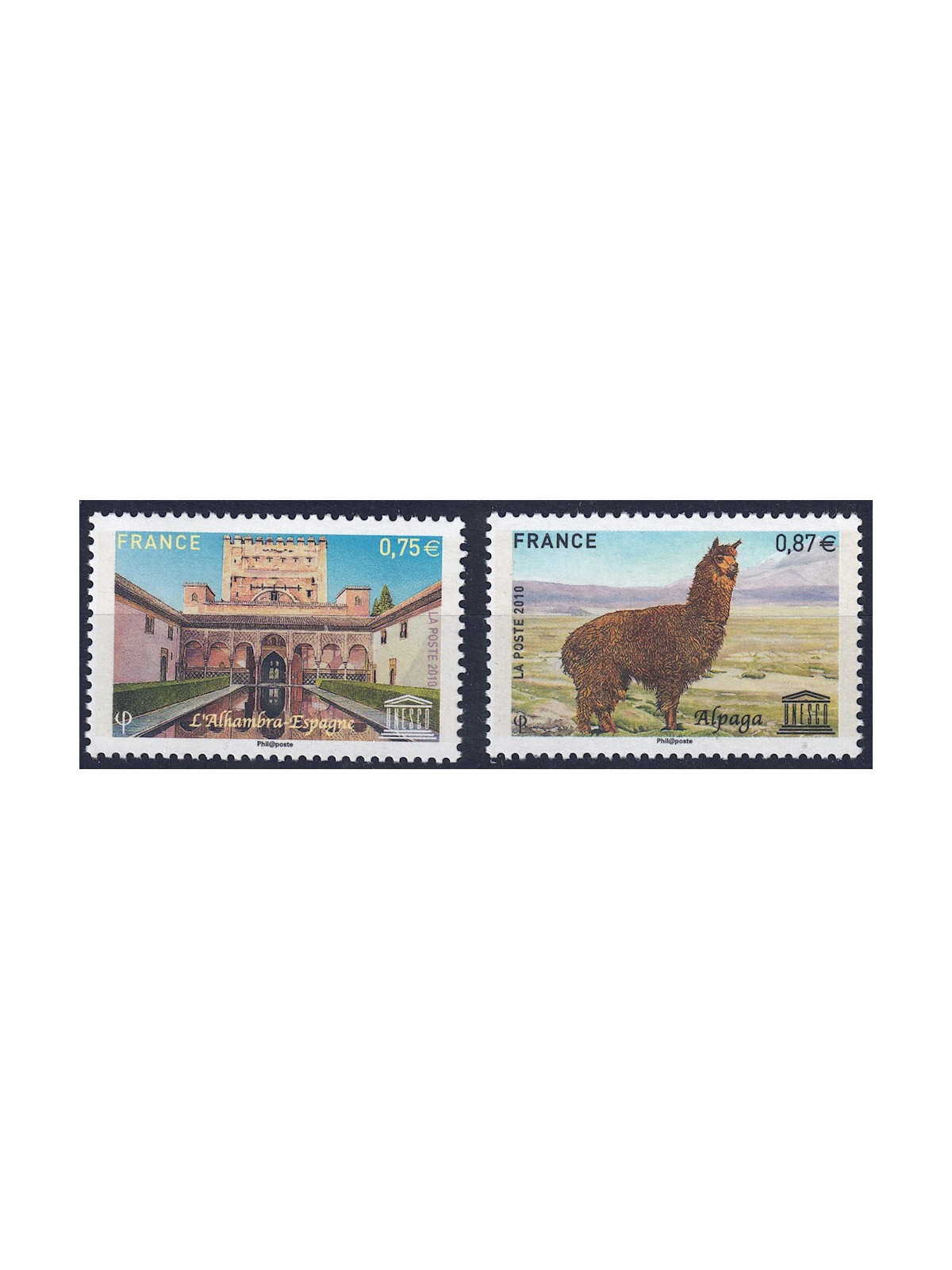 FRANCIA 2010 Francobolli di Servizio (UNESCO) 2v MNH**